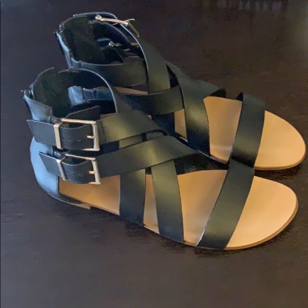 Sole Society Black Gladiator Sandals